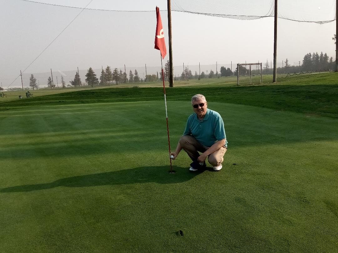   Enjoying the moments right after my first hole-in-one.  Photo: Newvine Personal Collection 