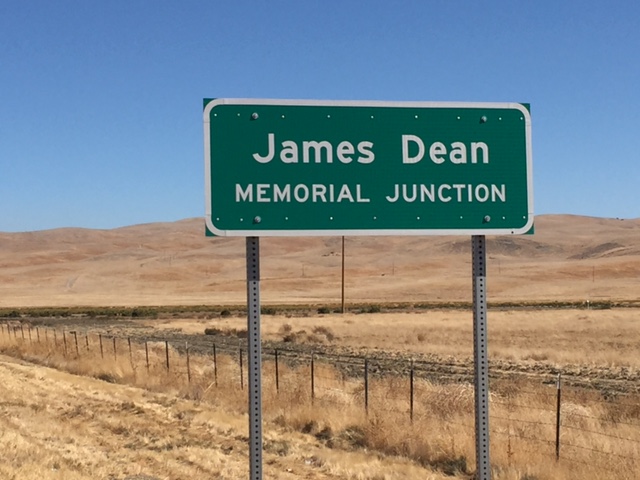   This sign was placed at the junction of highways forty-six and forty-one in Cholame, San Luis Obispo County, California.  Photo by Steve Newvine  