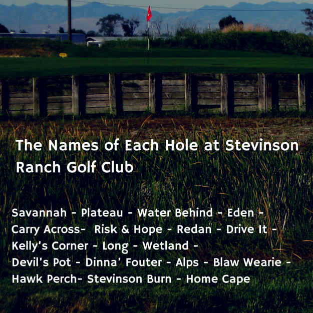 1.The Names of Each Hole at Stevinson