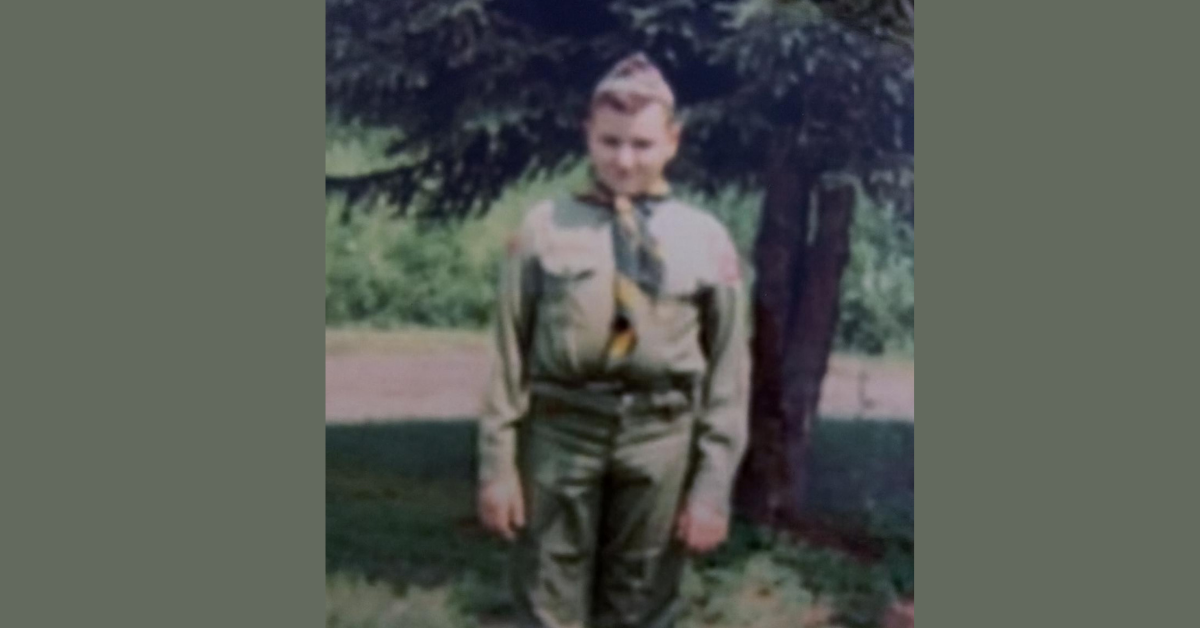  Here’s what a properly attired scout would wear prior to heading out for either a weekend campout or a weeklong stay at scout camp.  Photo:  Newvine Family Collection 