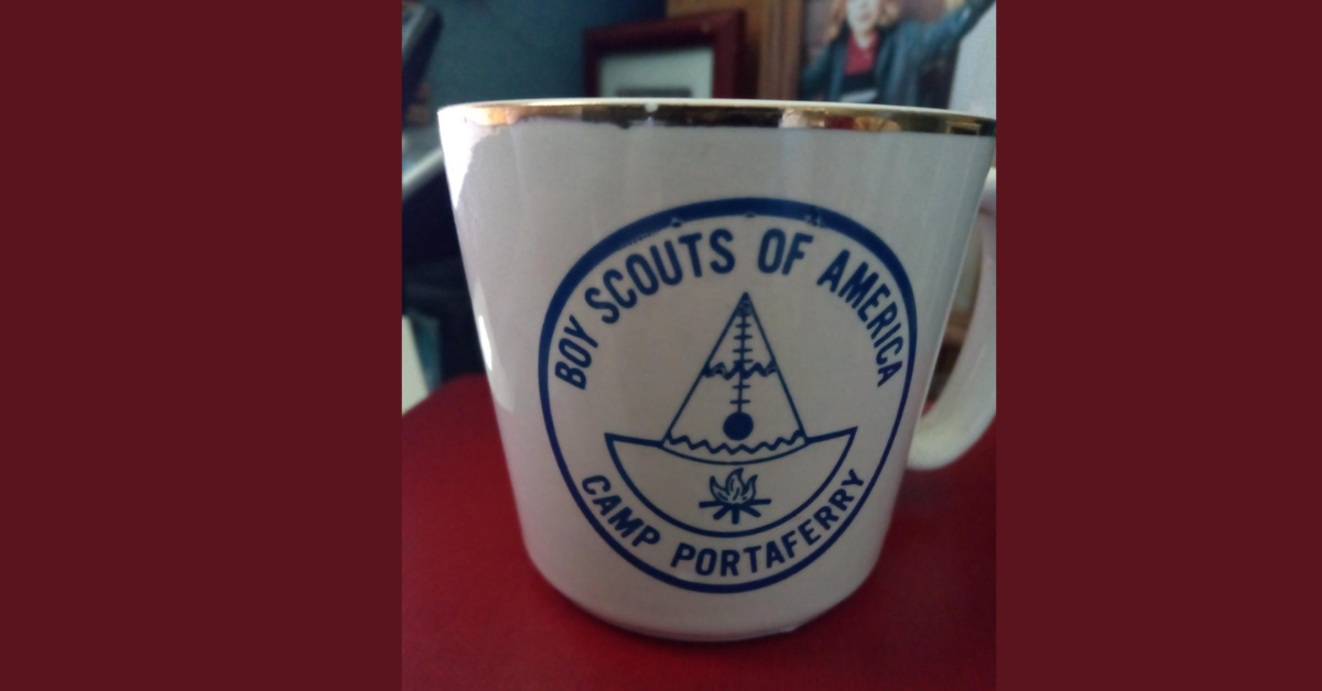  From the Camp Portaferry Trading Post, I purchased this mug during my time at Scout Camp.  Photo:  Newvine Personal Collection 