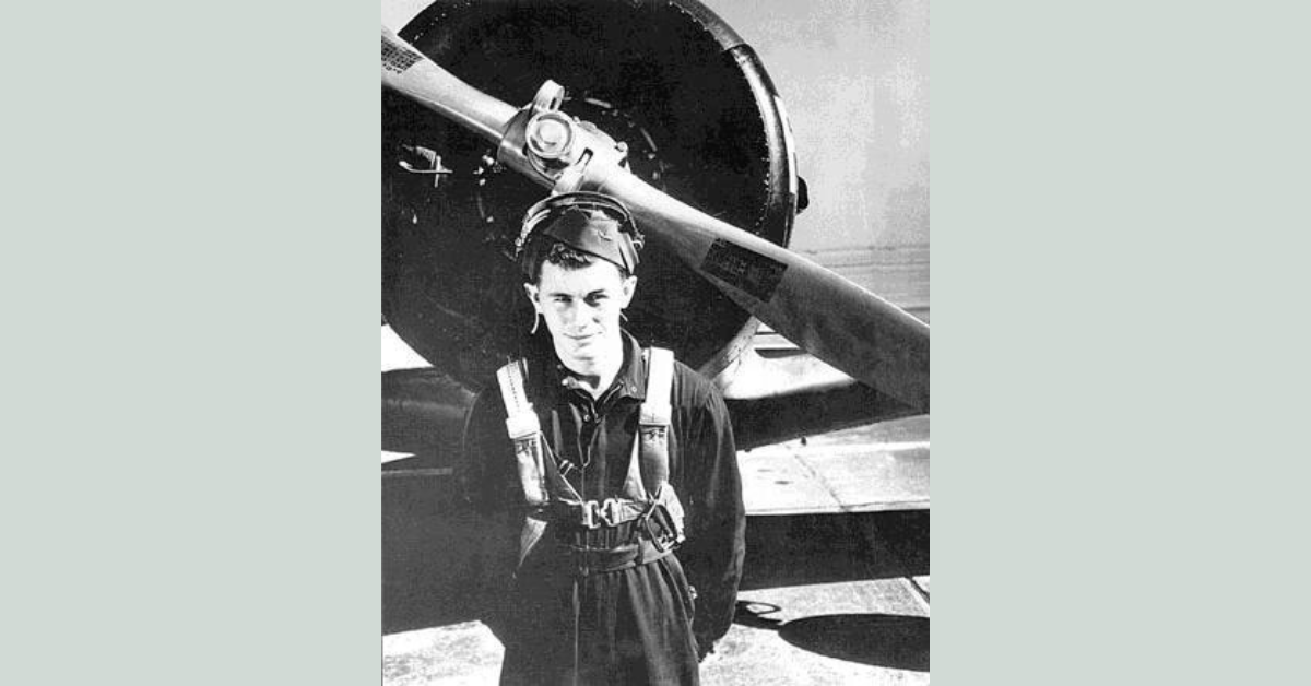 The famous Chuck Yeager served at Gardner Air Base in the 1940s. Photo enhanced by Bill Grasha, courtesy of AirfieldsFreeman.com