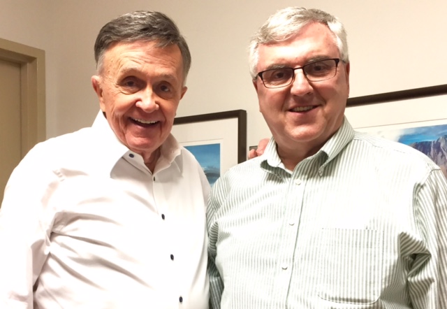  Country Music Singer and Songwriter Bill Anderson met my wife and me prior to his October show at the Gallo Center in Modesto.  Photo- Newvine Personal Collection 