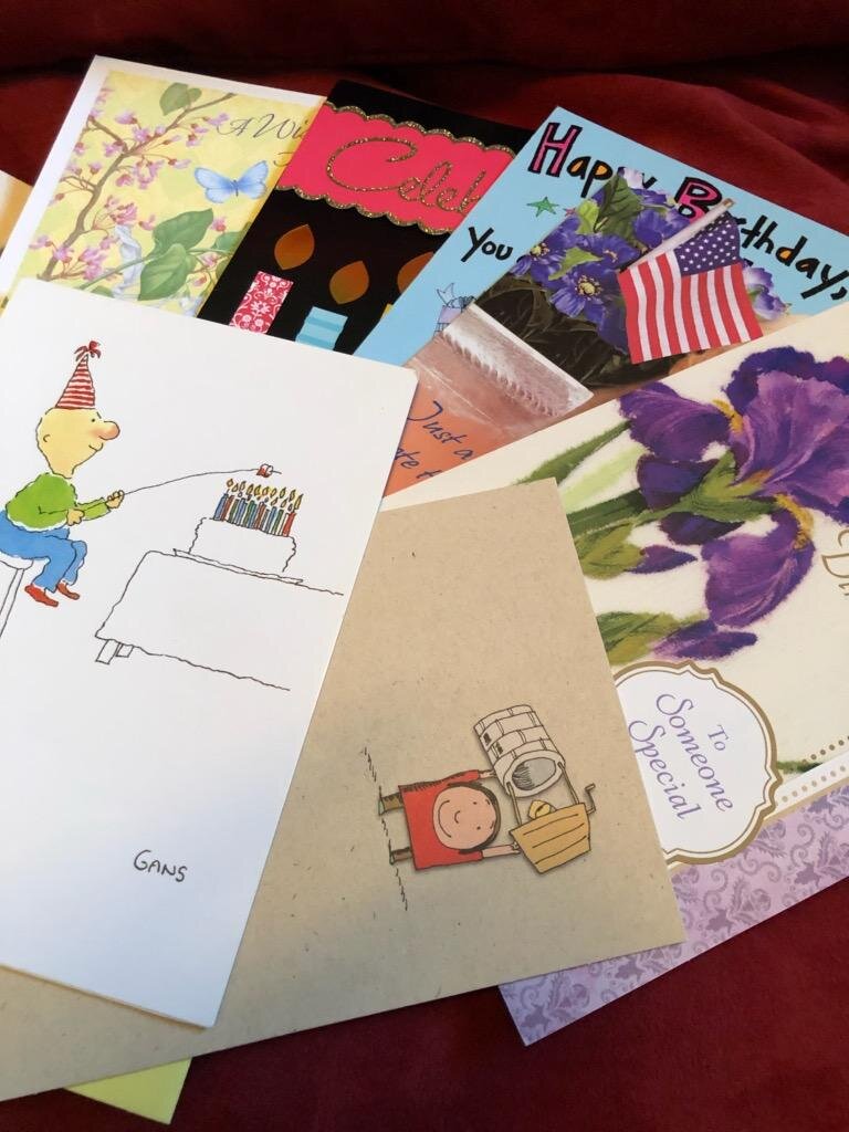  A variety of cards that will be sent from our house in the coming months. Photo: Steve Newvine 