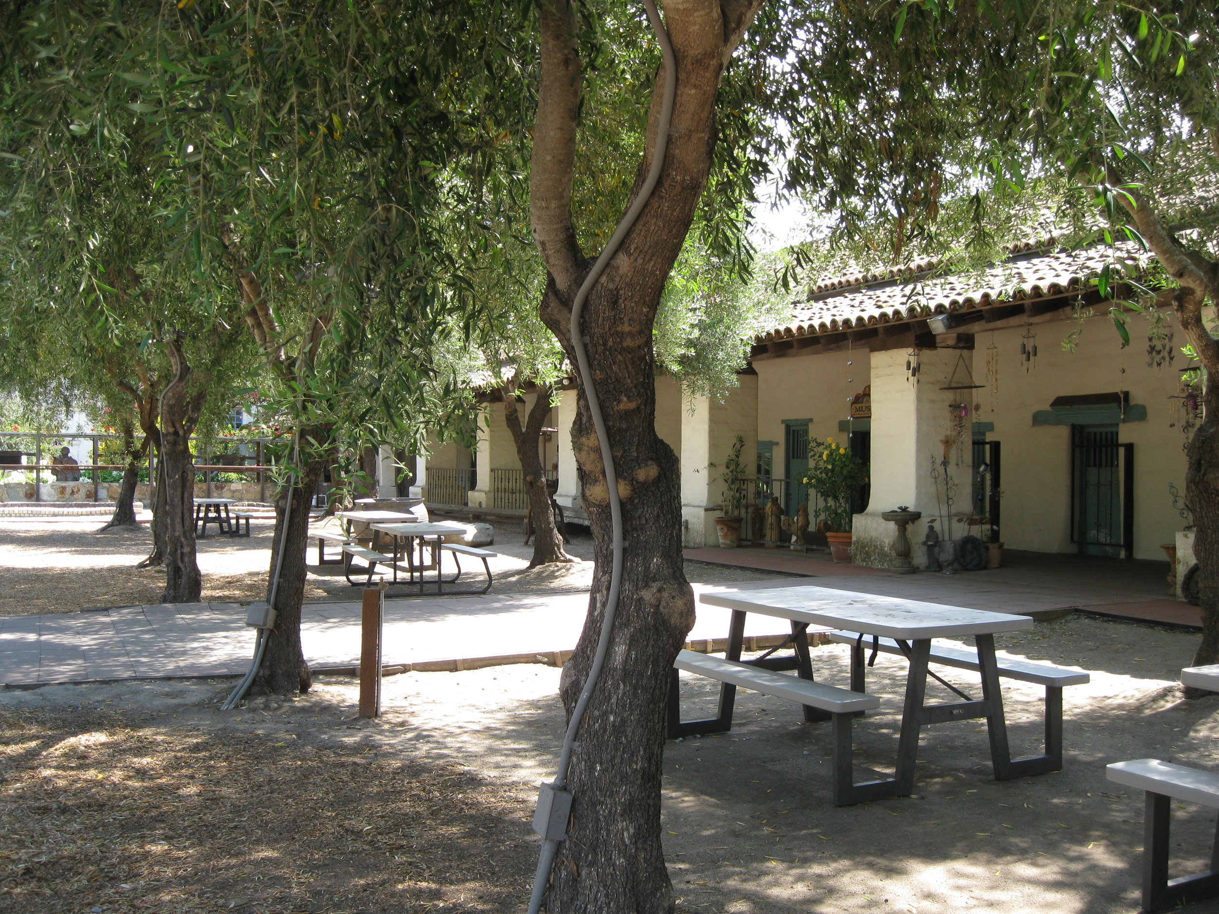  Courtyard at the Mission at San Juan Bautista.  Photo by Steve Newvine 