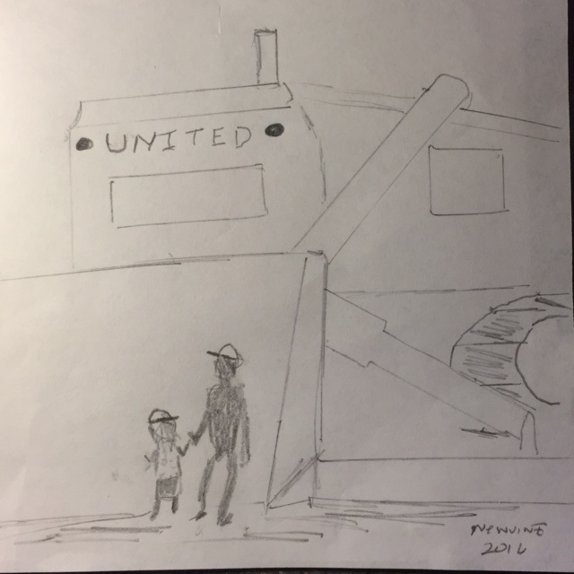  This drawing is included in the children’s fiction story The Giant Bulldozer, co-written by my wife Vaune.  The story is based on the real giant bulldozer at United Equipment Company in Turlock 