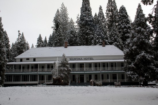  Fall Early Snow Wawona Hotel - Photo by Adam Blauert 