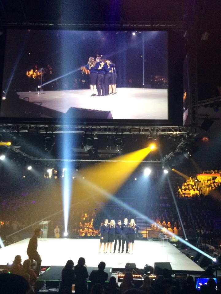  Danielle Diele, California FFA Leadership State Board-Reporter moments after her name was called for the election results at the 87th State FFA Leadership Conference, Selland Arena, Fresno.  Picture courtesy of Danielle Diele 
