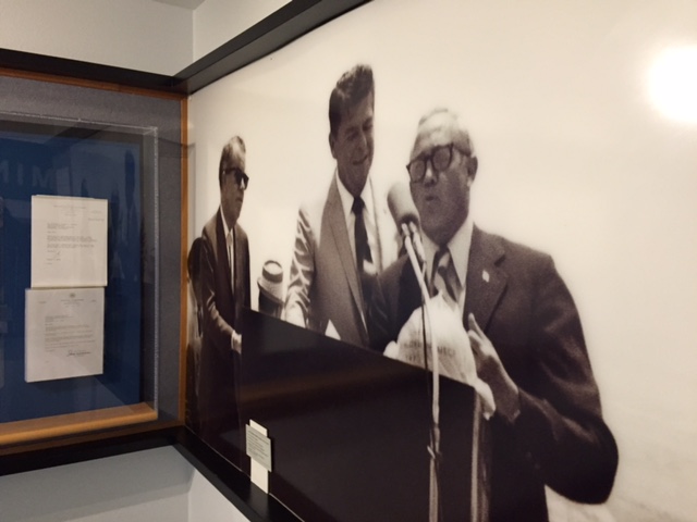  Then Governor Ronald Reagan’s image covers part of a wall at the San Luis Reservoir.  Photo by Steve Newvine 