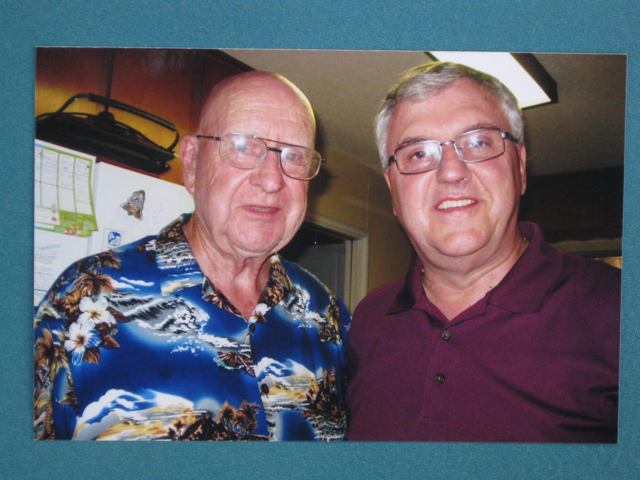    Steve and his friend and golf buddy, the late Jim North.  Picture from the Newvine Personal Collection  