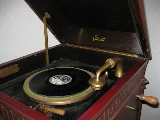 The Edison:  Grandma got to see how I intended to keep the tradition of the antique phonograph alive for future generations.