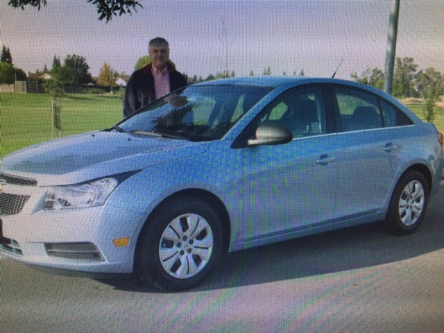   My trustworthy Chevy Cruze purchased new in Merced six years ago, turned over the 100,000 mile mark.  Photo- Newvine Personal Collection 