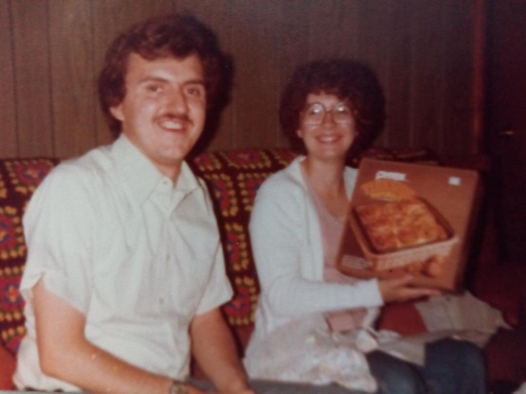  With about one-hundred, fifty miles separating our parents from us, wedding planning was challenging in 1980. Here we are opening a gift from a family member. Photo: Newvine Personal Collection. 
