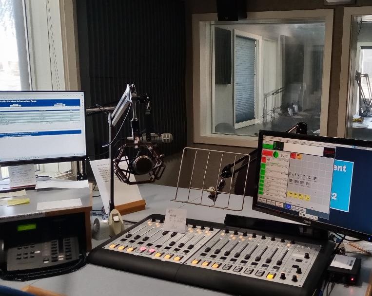 The main studio for KAMB Celebration Radio, 101.5 FM in Merced. Photo: Steve Newvine