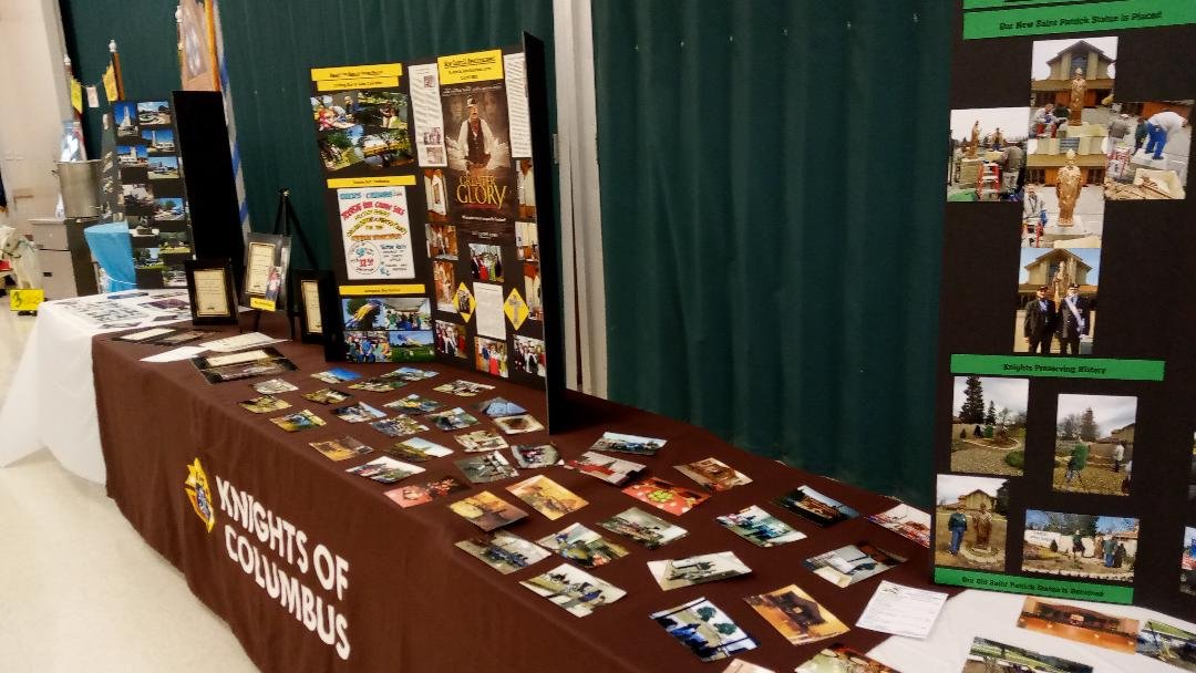  Displays of the accomplishments made by the St. Teresa of Calcutta Council of the Knights of Columbus in Merced, CA.  Photo:  Steve Newvine 