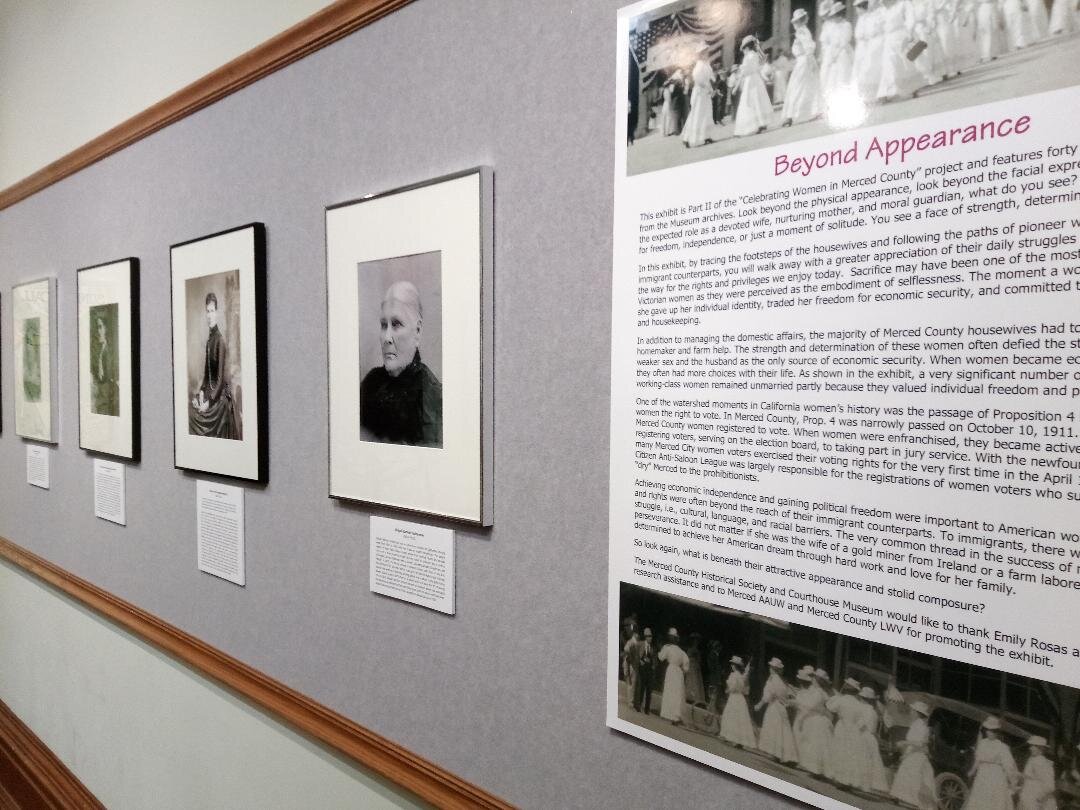  The Museum was in the middle of the first exhibit of 2020, “Beyond Appearance: Portraits of Merced County Women” when it closed down due to the COVID outbreak. Photo: Steve Newvine 