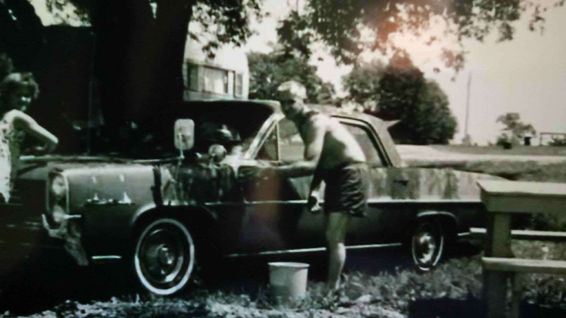 My sister and dad were washing the Star Chief during one of my family’s summer camping trips in northern New York. Photo: Newvine Personal Collection