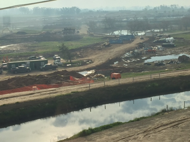   From the third floor of the UC Merced Engineering Building, the vastness of the 20/20 project becomes very real.  Photo by Steve Newvine  